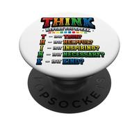 PENSARE Prima di parlare Insegnante Gentilezza PopSockets PopGrip Adesivo