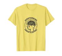 Pensare Troppo alla consapevolezza della Salute mentale sotto Il Sonno Maglietta, Uomo, Limone, 3XL