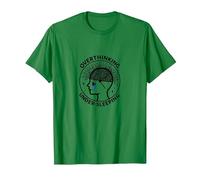Pensare Troppo alla consapevolezza della Salute mentale sotto Il Sonno Maglietta, Uomo, Verde Mela, 3XL