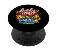 "Pensare troppo è il mio cardio", Funny Brain PopSockets PopGrip Adesivo
