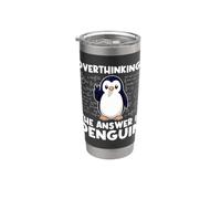 Pensare troppo La risposta è Penguin Divertente Insegnante di Matematica Bicchiere termico in acciaio inox doppia parete
