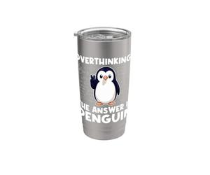 Pensare troppo La risposta è Penguin Divertente Insegnante di Matematica Bicchiere termico in acciaio inox doppia parete
