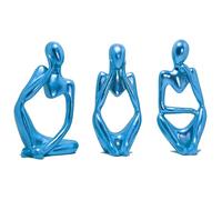 Pensatore Statua Figurine, Ornamenti Statua, Moderni Soprammobili Scultura Statua Ornamenti, Accessori Casa Arredamento, Resinoso Pensiero Statuette Design Casa, Decorazioni Casa Moderna (blu)