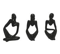 Pensatore Statua Figurine, Ornamenti Statua, Moderni Soprammobili Scultura Statua Ornamenti, Accessori Casa Arredamento, Resinoso Pensiero Statuette Design Casa, Decorazioni Casa Moderna (nero)