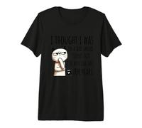 Pensavo di Essere di Cattivo Umore - Funny Sarcastic Cat Maglietta Premium