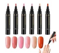 Pensi per smagliature per unghie in gel | Kit per arte smaltata a 6 colori - Nessun accessorio per la pittura essmalte UV per manicure professionale
