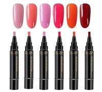 Pensi per smaltare unñaas per le donne - Kit di arte di smaalto ad asciugatura rapida in 6 colori - Nessun accessorio per la pittura essmalte UV per la manicure professionale