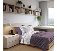 PENSIERI DELICATI Completo Letto 1 Piazza e Mezza 100% Cotone, Completo 180x300 Comprensivo di Lenzuolo Sotto, Lenzuolo Sopra e 1 Federa a due Volant, Made in Italy, Fantasia Dandy Rosa