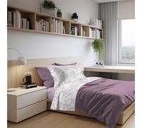 PENSIERI DELICATI Completo Letto 1 Piazza e Mezza 100% Cotone, Completo 180x300 Comprensivo di Lenzuolo Sotto, Lenzuolo Sopra e 1 Federa a due Volant, Made in Italy, Fantasia Primavera Rosa