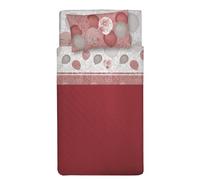 PENSIERI DELICATI Completo Letto 1 Piazza e Mezza 100% Cotone, Completo Lenzuola 1 Piazza e Mezza 120x200 Comprensivo di Lenzuolo sotto, sopra e 1 Federa, Made in Italy, Fantasia Palloncini Rosso