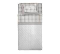 PENSIERI DELICATI Completo Letto 1 Piazza e Mezza, Flanella 100% Cotone Caldo e Morbido, Completo Lenzuola 120 x 200 cm, Include Lenzuolo Sotto, Sopra e 1 Federa, Made in Italy, Torino Beige