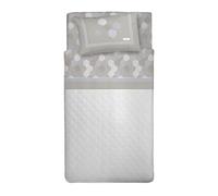 PENSIERI DELICATI Completo Letto 1 Piazza e Mezza, Flanella 100% Cotone Caldo e Morbido, Completo Lenzuola 120 x 200 cm, Include Lenzuolo Sotto, Sopra e 1 Federa, Made in Italy, Bologna Beige