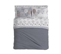 PENSIERI DELICATI Completo Letto Matrimoniale 100% Cotone, Completo Lenzuola Matrimoniali 180x200 Comprensivo di Lenzuolo sotto, sopra e 2 Federe, Made in Italy, Fantasia Palloncini Beige