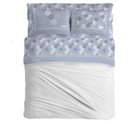 PENSIERI DELICATI Completo Letto Matrimoniale, Flanella 100% Cotone Caldo e Morbido, 2 Piazze 180x200cm, Include Lenzuolo Sotto, Sopra e 2 Federe, Made in Italy, Bologna Azzurro