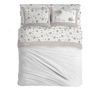 PENSIERI DELICATI Completo Letto Matrimoniale, Flanella 100% Cotone Caldo e Morbido, 2 Piazze 180x200cm, Include Lenzuolo Sotto, Sopra e 2 Federe, Made in Italy, Piazza 8284 Beige