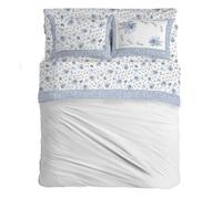 PENSIERI DELICATI Completo Letto Matrimoniale, Flanella 100% Cotone Caldo e Morbido, 2 Piazze 180x200cm, Include Lenzuolo Sotto, Sopra e 2 Federe, Made in Italy, Piazza 8284 Azzurro