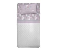 PENSIERI DELICATI Completo Letto Singolo, Flanella 100% Cotone Caldo e Morbido, Completo Lenzuola 1 Piazza 90 x 200 cm, Include Lenzuolo Sotto, Sopra e 1 Federa, Made in Italy, Bologna Rosa