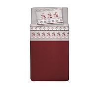 PENSIERI DELICATI Completo Letto Singolo, Flanella 100% Cotone Caldo e Morbido, Completo Lenzuola 1 Piazza 90 x 200 cm, Include Lenzuolo Sotto, Sopra e 1 Federa, Made in Italy, Fantasia Renna Rosso