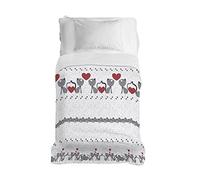 PENSIERI DELICATI Telo Copriletto 170 x 280 cm, Telo Singolo 100% Cotone Pique, Ideale Come Telo Arredo, Coperta Salva Letto 1 Piazza, Fantasia Gattini Grigio, 100% Made in Italy