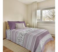 PENSIERI DELICATI Copriletto 170 x 280 cm, Telo Singolo 100% Cotone Pique, Ideale Come Telo Arredo, Coperta Salva Letto 1 Piazza, Fantasia BauBau Rosa, 100% Made in Italy