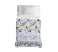 PENSIERI DELICATI Copriletto 170 x 280 cm, Telo Singolo 100% Cotone Pique, Ideale Come Telo Arredo, Coperta Salva Letto 1 Piazza, Fantasia Aerei Grigi, 100% Made in Italy