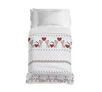 PENSIERI DELICATI Copriletto 170 x 280 cm, Telo Singolo 100% Cotone Pique, Ideale Come Telo Arredo, Coperta Salva Letto 1 Piazza, Fantasia Gattini Beige, 100% Made in Italy