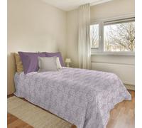 PENSIERI DELICATI Copriletto 220x280 cm, Telo Singolo 100% Cotone Pique, Ideale Come Telo Arredo, Coperta Salva Letto 1 Piazza e Mezza, Fantasia Olivia Rosa, 100% Made in Italy
