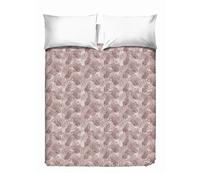 PENSIERI DELICATI Telo Copriletto Matrimoniale 260 x 280 cm, Telo Singolo 100% Cotone Pique, Ideale Come Telo Arredo, Coperta Salva Letto 2 Piazze, Fantasia Tropical Rosa, 100% Made in Italy