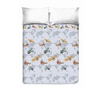 PENSIERI DELICATI Copriletto Matrimoniale 260 x 280 cm, 100% Cotone Pique, Ideale Come Telo Arredo, Coperta Salva Letto 2 Piazze, Fantasia Aerei Grigi, 100% Made in Italy