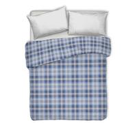 PENSIERI DELICATI Copriletto Matrimoniale 260 x 280 cm, 100% Cotone Pique, Ideale Come Telo Arredo, Coperta Salva Letto 2 Piazze, Fantasia Ben Blu, 100% Made in Italy