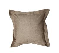 PENSIERI DELICATI, Federa Esterna 100% in Cotone Tinto in Filo 50x50 cm Imbottitura a Cuscino Realizzata 100% in Poliestere, Chiusura a Zip, Made in Italy, Color Tortora