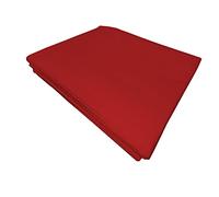 PENSIERI DELICATI Lenzuolo Singolo 160x300 cm, Lenzuolo sopra 1 Piazza in Tinta Unita Realizzato 100% in Cotone, Made in Italy, Colore Rosso