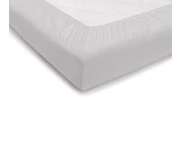 PENSIERI DELICATI Lenzuolo Singolo 90x200 cm, Lenzuolo Sotto 1 Piazza in Tinta Unita con Angoli +25 Realizzato 100% in Cotone, Made in Italy, Colore Bianco