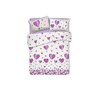 PENSIERI DELICATI Parure Copripiumino Matrimoniale 100% Cotone, Completo di Sacco 250x200cm e 2 Federe 52x82cm, Made in Italy, Copripiumino Lavabile In Lavatrice A 40°, Fantasia Mongolfiera Rosa