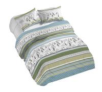 PENSIERI DELICATI Parure Copripiumino Matrimoniale 100% Cotone, Completo di Sacco 250x200cm e 2 Federe 52x82cm, Made in Italy, Copripiumino Lavabile In Lavatrice A 40°, Fantasia Baubau Verde