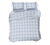 PENSIERI DELICATI Parure Copripiumino Singolo Flanella 100% Cotone, Sacco 155X200 CM e Federa 52X82 CM, Made in Italy, Copripiumino Lavabile In Lavatrice A 40°, Fantasia Torino Azzurro