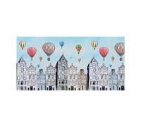 PENSIERI DELICATI Passatoia 52x100 cm, Realizzata in Cotone e PVC, Made in Italy, Passatoia Lavabile In Lavatrice A 40°, Fantasia Volare