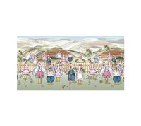 PENSIERI DELICATI Passatoia 52x100 cm, Realizzata in Cotone e PVC, Made in Italy, Passatoia Lavabile In Lavatrice A 40°, Fantasia Poie