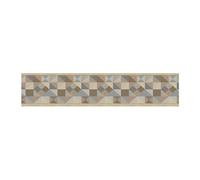 PENSIERI DELICATI Passatoia 52x250 cm, Realizzata in Cotone e PVC, Made in Italy, Passatoia Lavabile In Lavatrice A 40°, Fantasia Triangoli