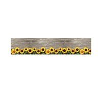PENSIERI DELICATI Passatoia 52x250 cm, Realizzata in Cotone e PVC, Made in Italy, Passatoia Lavabile In Lavatrice A 40°, Fantasia Girasole