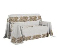 PENSIERI DELICATI Telo Copridivano 180 x 290 cm Made in Italy, Telo Copritutto 100% Cotone Puro, Fantasia Orsetti Beige, Ideale come Telo Arredo, Salvadivano o Copriletto Estivo (1 Piazza)