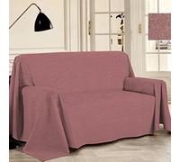 PENSIERI DELICATI Telo Copridivano 220 x 290 cm Made in Italy, Telo Copritutto 100% Cotone Puro Riciclato Tinto in Filo, Tinta Unita Rosso, Ideale Come Telo Arredo, Salva Divano, Coperta Picnic