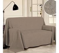PENSIERI DELICATI Telo Copridivano 250 x 290 cm Made in Italy, Telo Copritutto 100% Cotone Puro Riciclato Tinto in Filo, Tinta Unita Tabacco, Ideale Come Telo Arredo, Salva Divano, Coperta Picnic