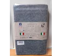 PENSIERI DELICATI Telo Copridivano 260 x 290 cm Made in Italy, Telo Copritutto 100% Cotone Puro Riciclato Tinto in Filo, Tinta Unita Blu, Ideale Come Telo Arredo, Salva Divano, Coperta Picnic