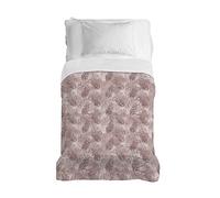 PENSIERI DELICATI Telo Copriletto 170 x 280 cm, Singolo 100% Cotone Pique, Ideale Come Arredo, Coperta Salva Letto 1 Piazza, Fantasia Tropical Rosa, 100% Made in Italy