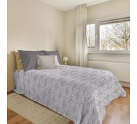 PENSIERI DELICATI Telo Copriletto 170 x 280 cm, Telo Singolo 100% Cotone Pique, Ideale Come Arredo, Coperta Salva Letto 1 Piazza, Fantasia Olivia Beige, 100% Made in Italy