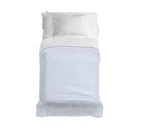 PENSIERI DELICATI Telo Copriletto 220x280 cm, Telo Singolo 100% Cotone Pique, Ideale Come Arredo, Coperta Salva Letto 1 Piazza e Mezza, Fantasia Dublino Azzurro, 100% Made in Italy