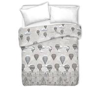PENSIERI DELICATI Telo Copriletto Matrimoniale 260 x 280 cm, Telo Singolo 100% Cotone Pique, Ideale Come Telo Arredo, Coperta Salva Letto 2 Piazze, Fantasia Volare Beige, 100% Made in Italy