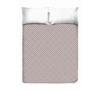 PENSIERI DELICATI Copriletto Matrimoniale 260 x 280 cm, Telo Singolo in Cotone Pique, Ideale Come Arredo, Coperta Salva Letto 2 Piazze, Fantasia Scotty Beige, 100% Made in Italy