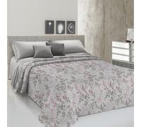 PENSIERI DELICATI Telo Copriletto Matrimoniale 260 x 280 cm, Telo Singolo 100% Cotone Pique, Ideale Come Telo Arredo, Coperta Salva Letto 2 Piazze, Fantasia Vittoria Rosso, 100% Made in Italy